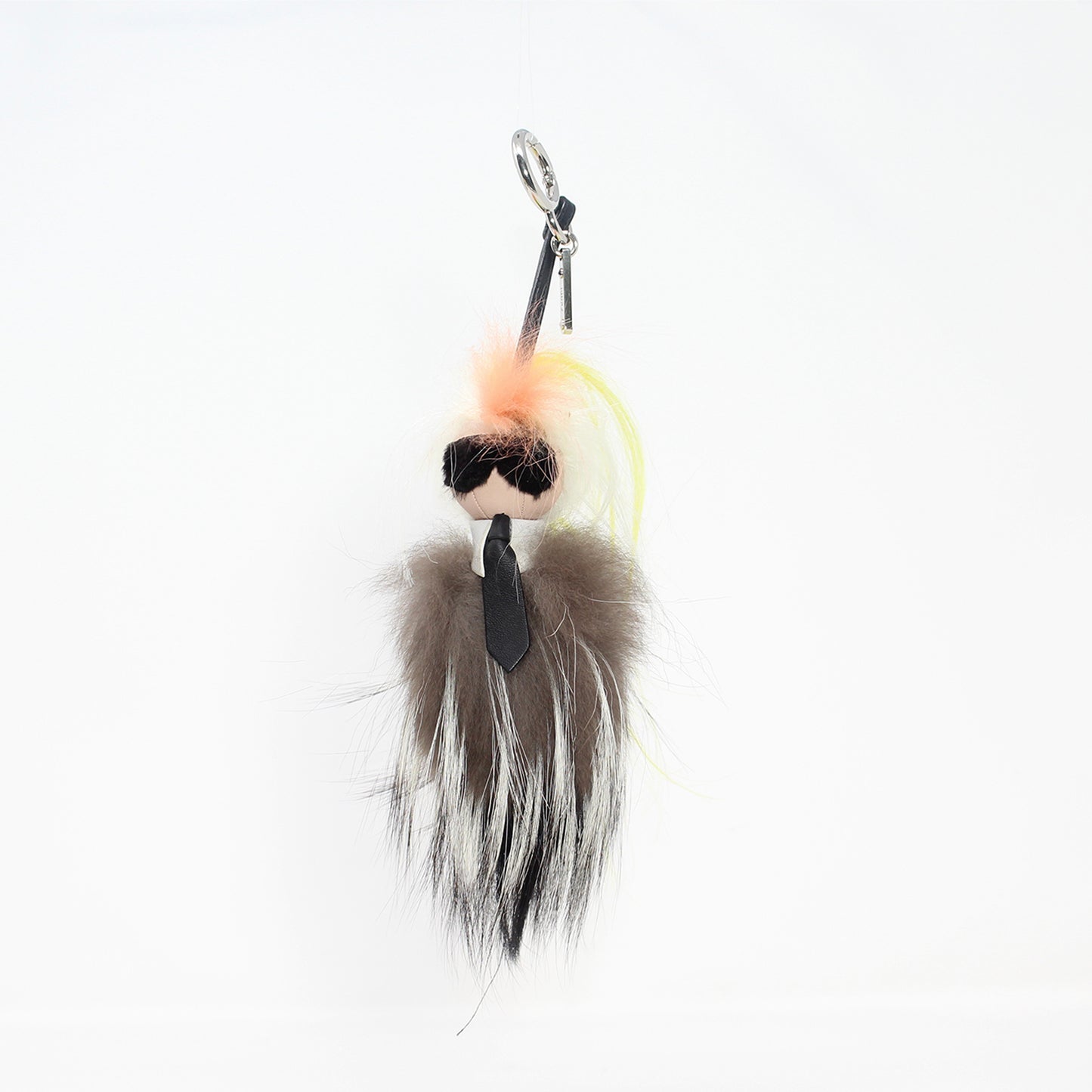 Fendi mini Karl lagerfeld fur keychain