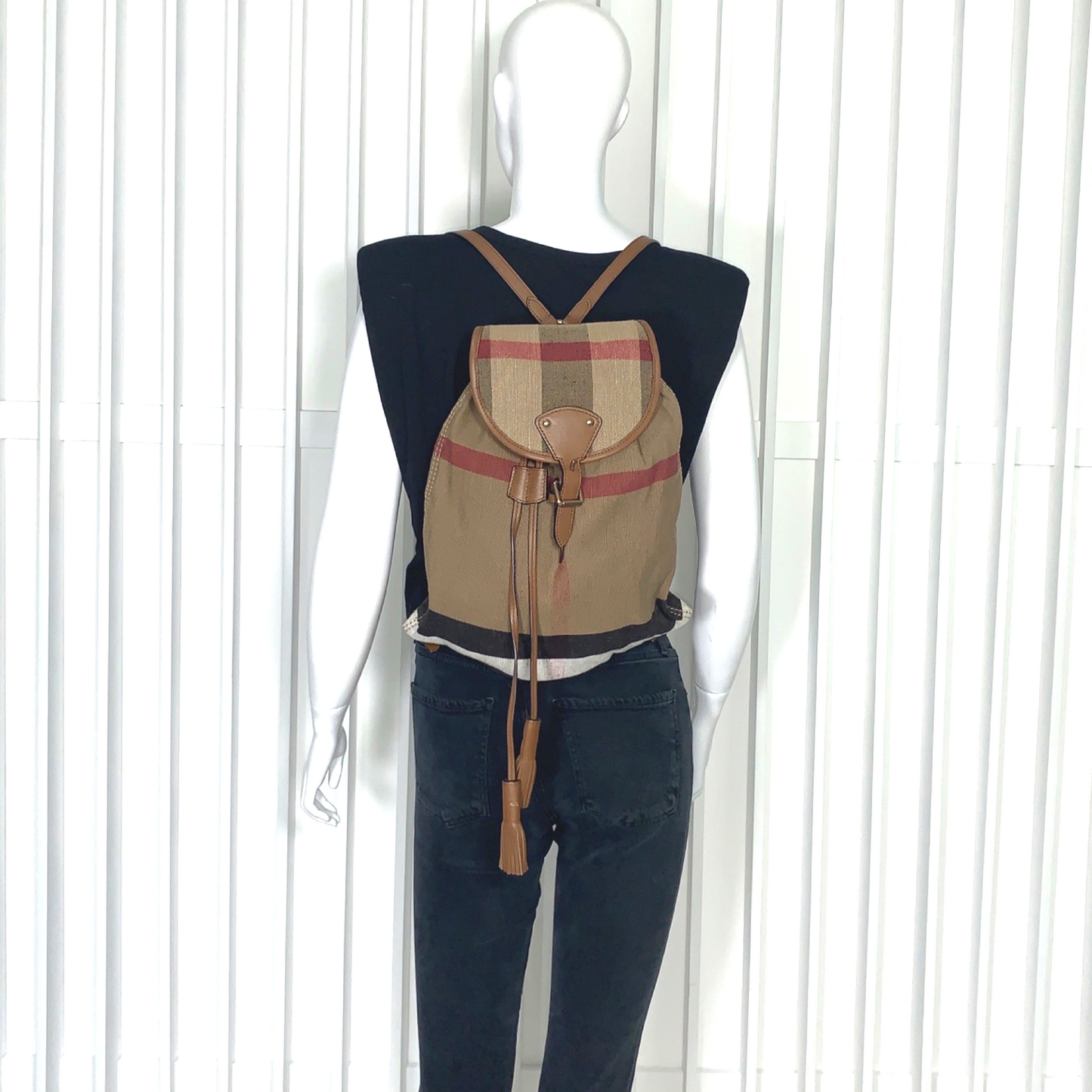 Burberry Chiltern House Check Canvas Backpack