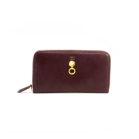 Fendi Leather Lon Zip Wallet