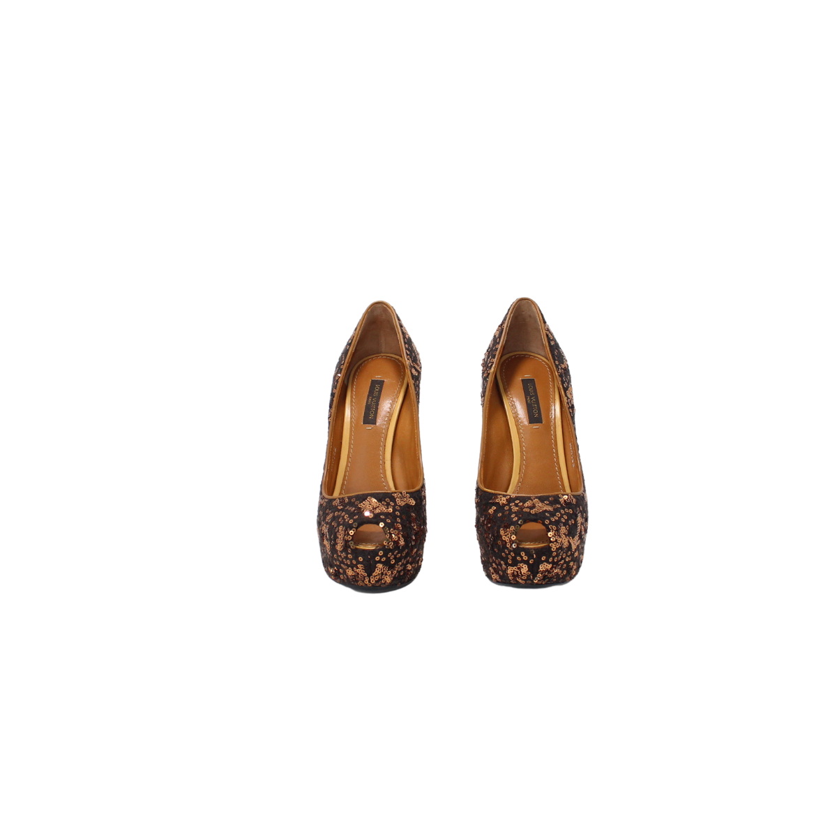 louis vuitton sequin lock pumps heels 36