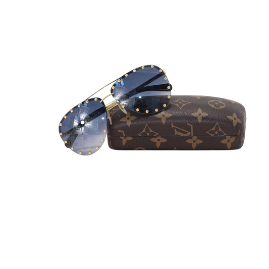 Metal Monogram The Party Aviator Gradient Sunglasses