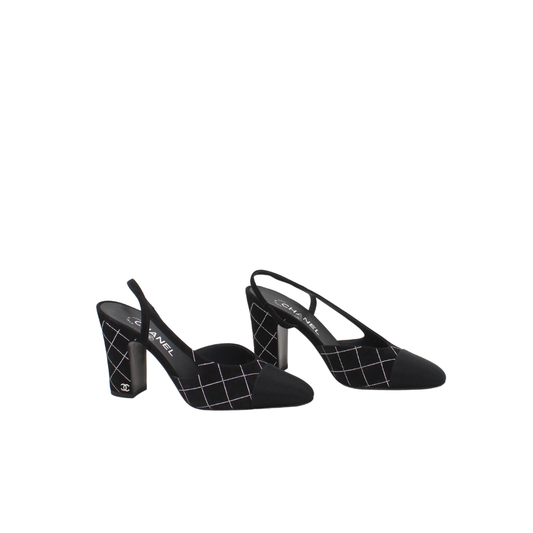 Chanel suede slingbacks