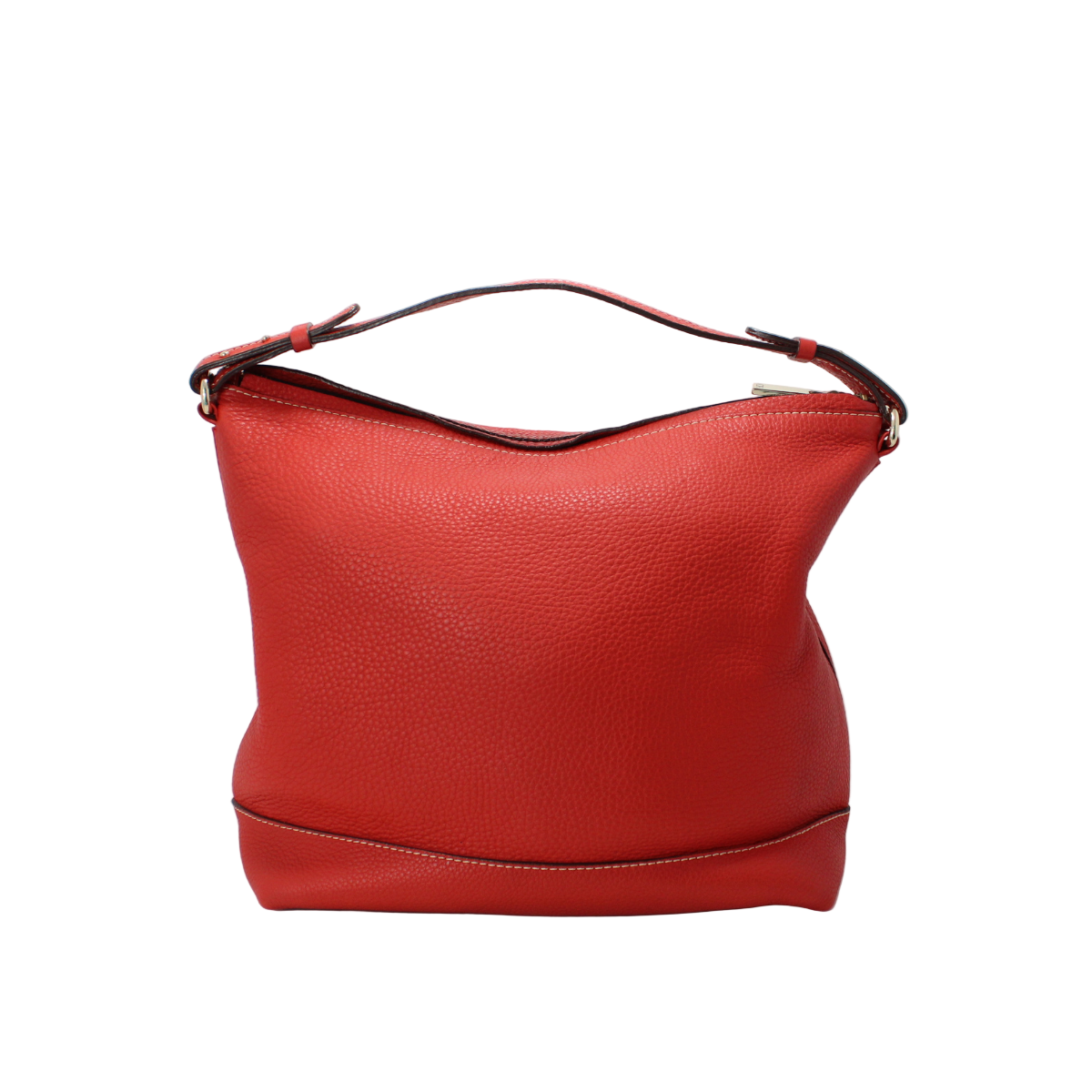 Carolina Hererra Red Pebbled Leather Hobo