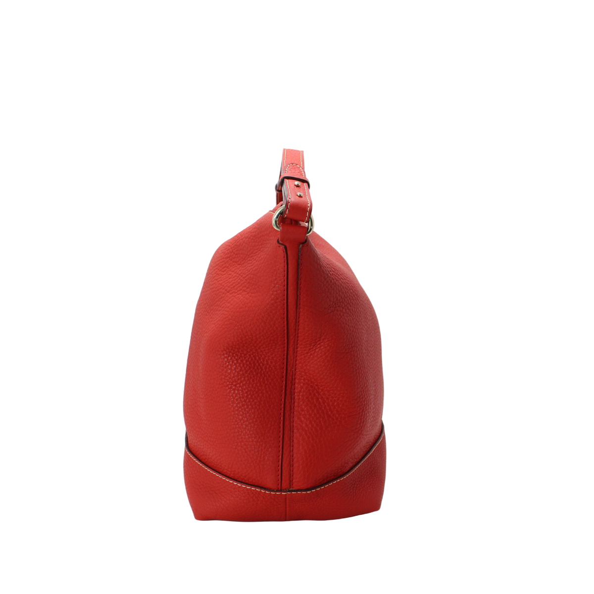 Carolina Hererra Red Pebbled Leather Hobo