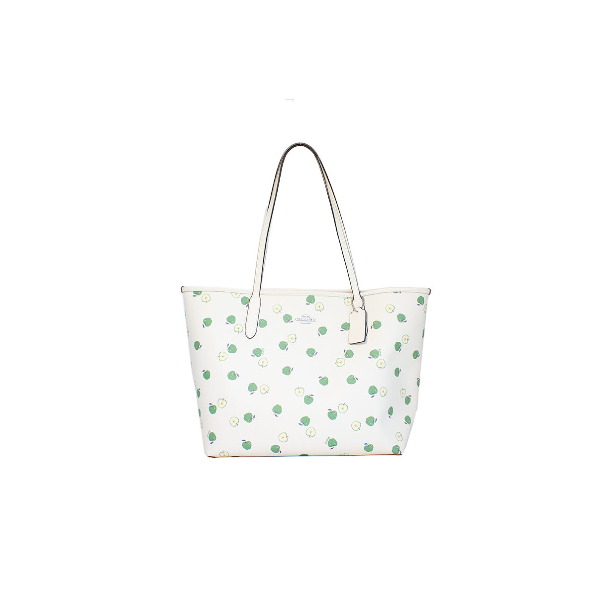 Coach green apple tote bag