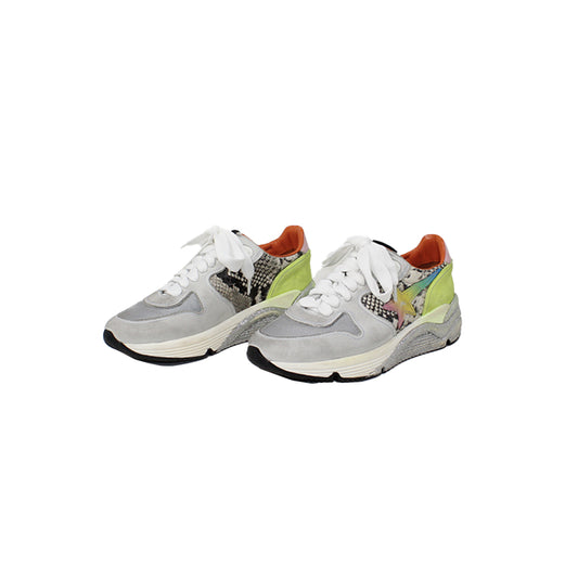 Golden Goose white/yellow, silver sneakers Talla 37.5