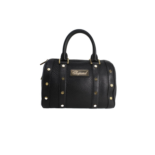 Chopard Black Studded Handle Bag With Dustbag