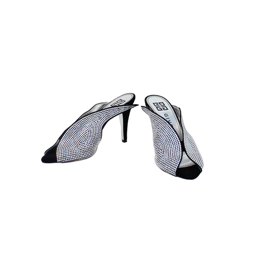 Givenchy Suede Crystal Embellishments Sandals Talla 37.5