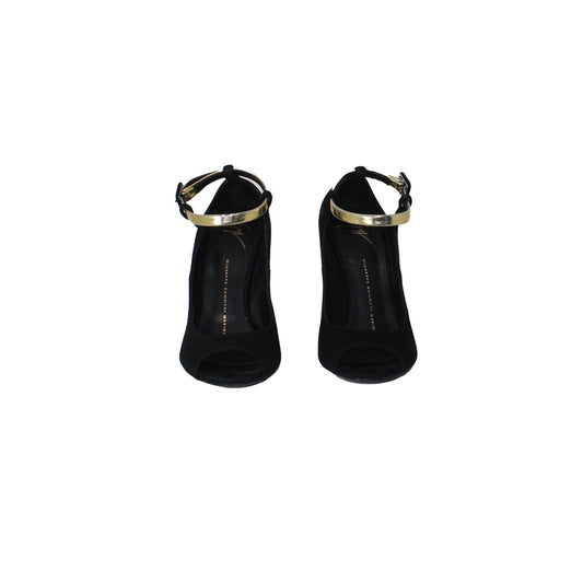 Giuseppe Zanotti Suede T-Strap Sandals Talla 37