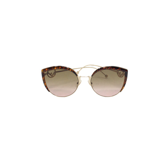 Fendi Zucca FF Logo Cat-Eye Sunglasses