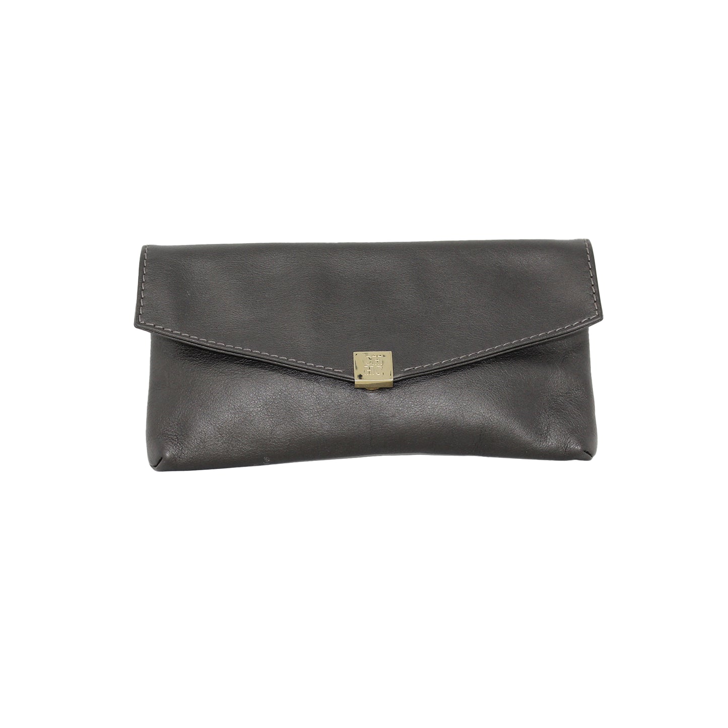Carolina Herrera Leather Envelope Clutch