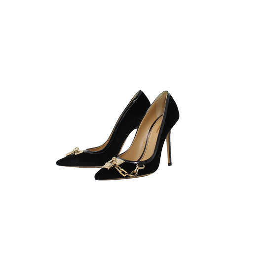 Dsquared2 Velvet gold chain heels  talla 39 with dustbag