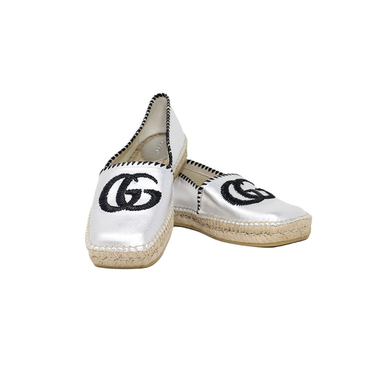 Gucci GG Espadrilles silver Talla 38
