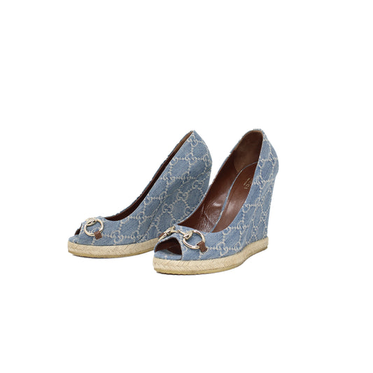 Gucci Denim Wedge Talla 38.5