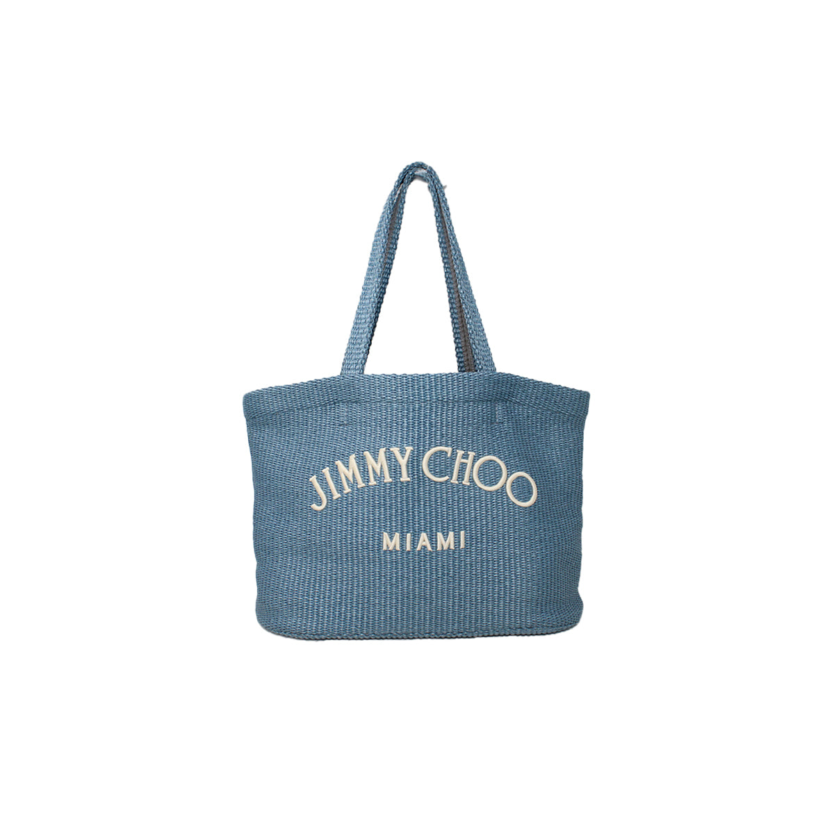 Jimmy Choo rafia blue bag