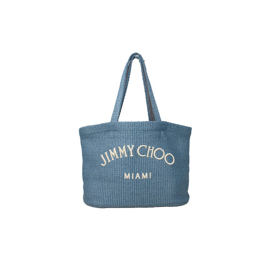 Jimmy Choo rafia blue bag