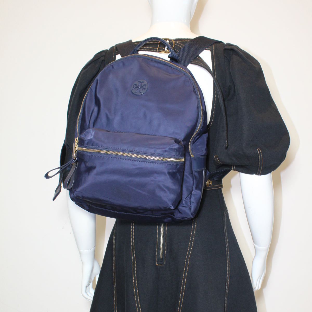 Tory Burch blue backpack