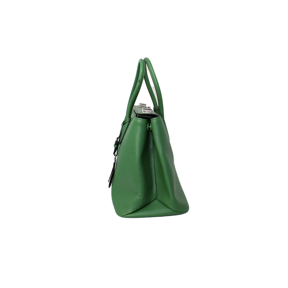 Prada large green Saffiano tote bag