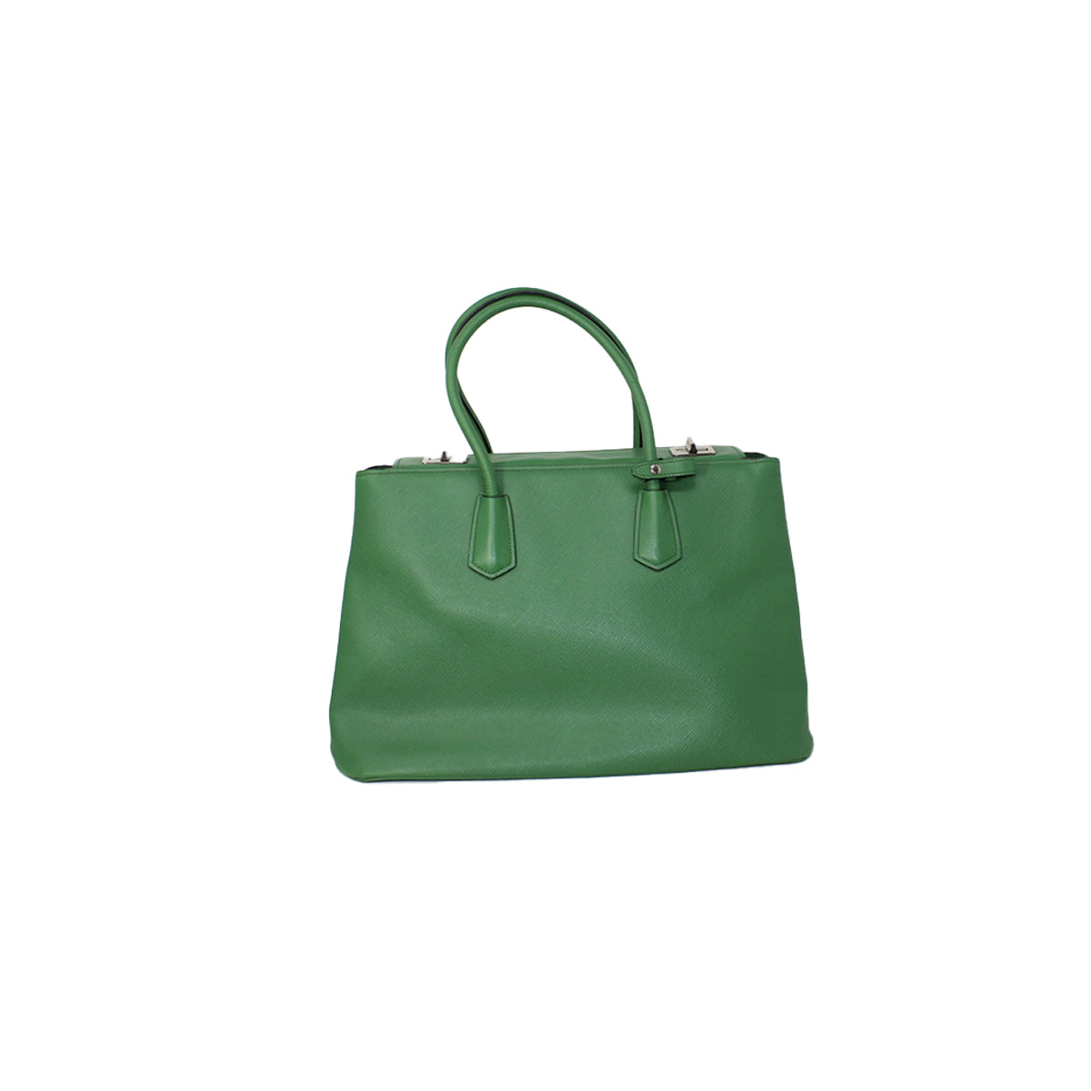 Prada large green Saffiano tote bag