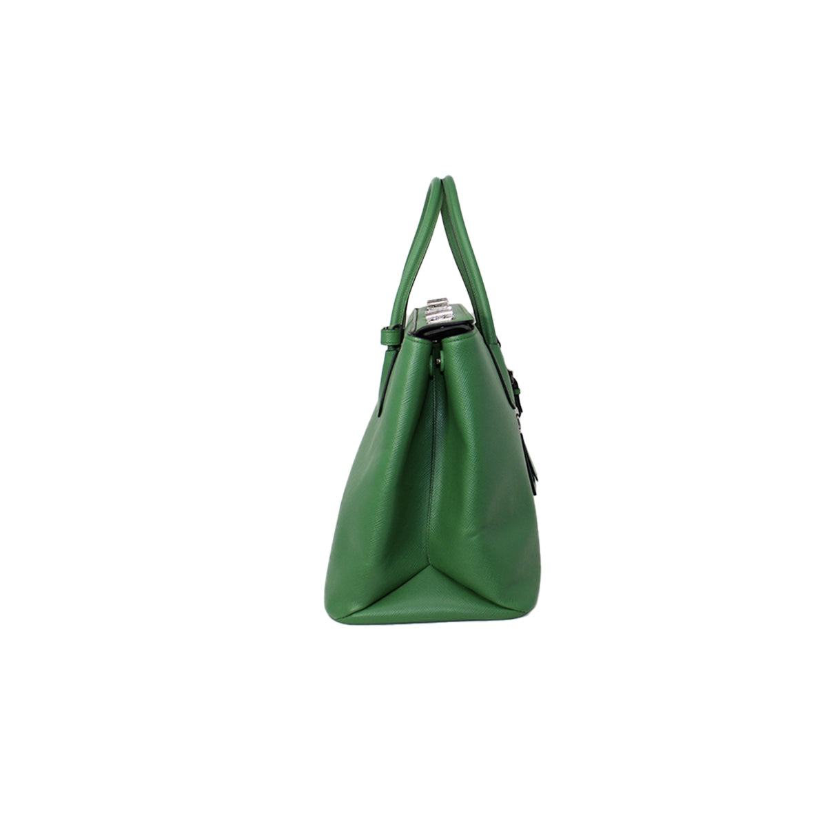 Prada large green Saffiano tote bag