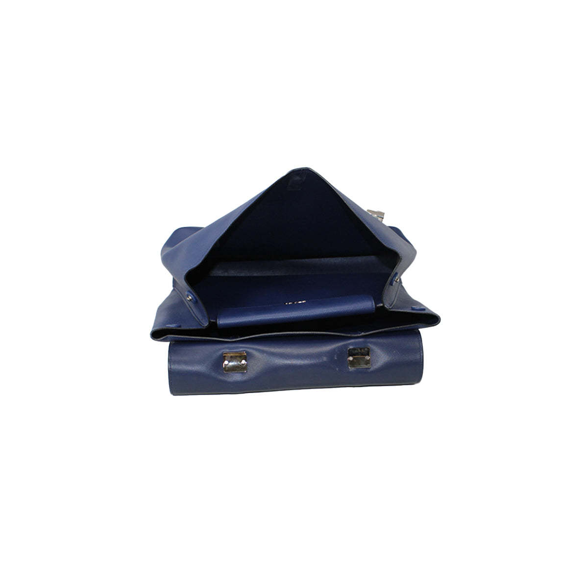 Prada Saffiano Blue Top Handle Bag