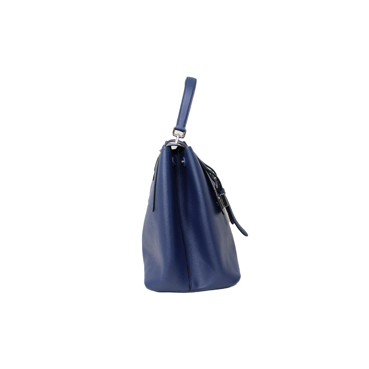 Prada Saffiano Blue Top Handle Bag