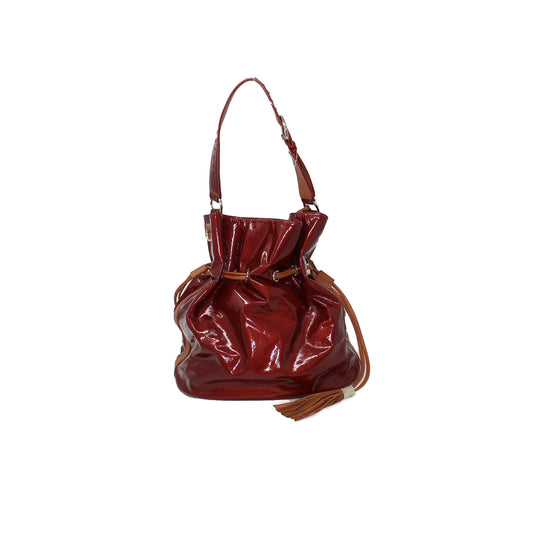 Lancel bucket red bag