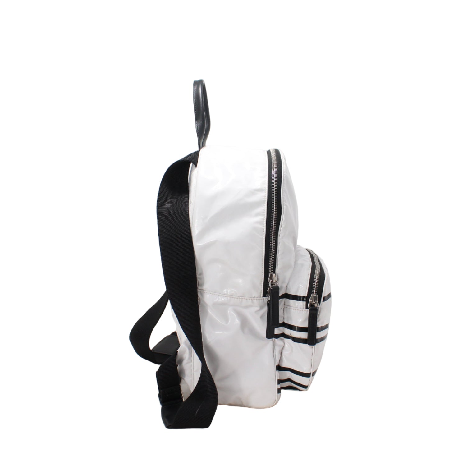 Chanel White Vinyl La Pausa Backpack Bag