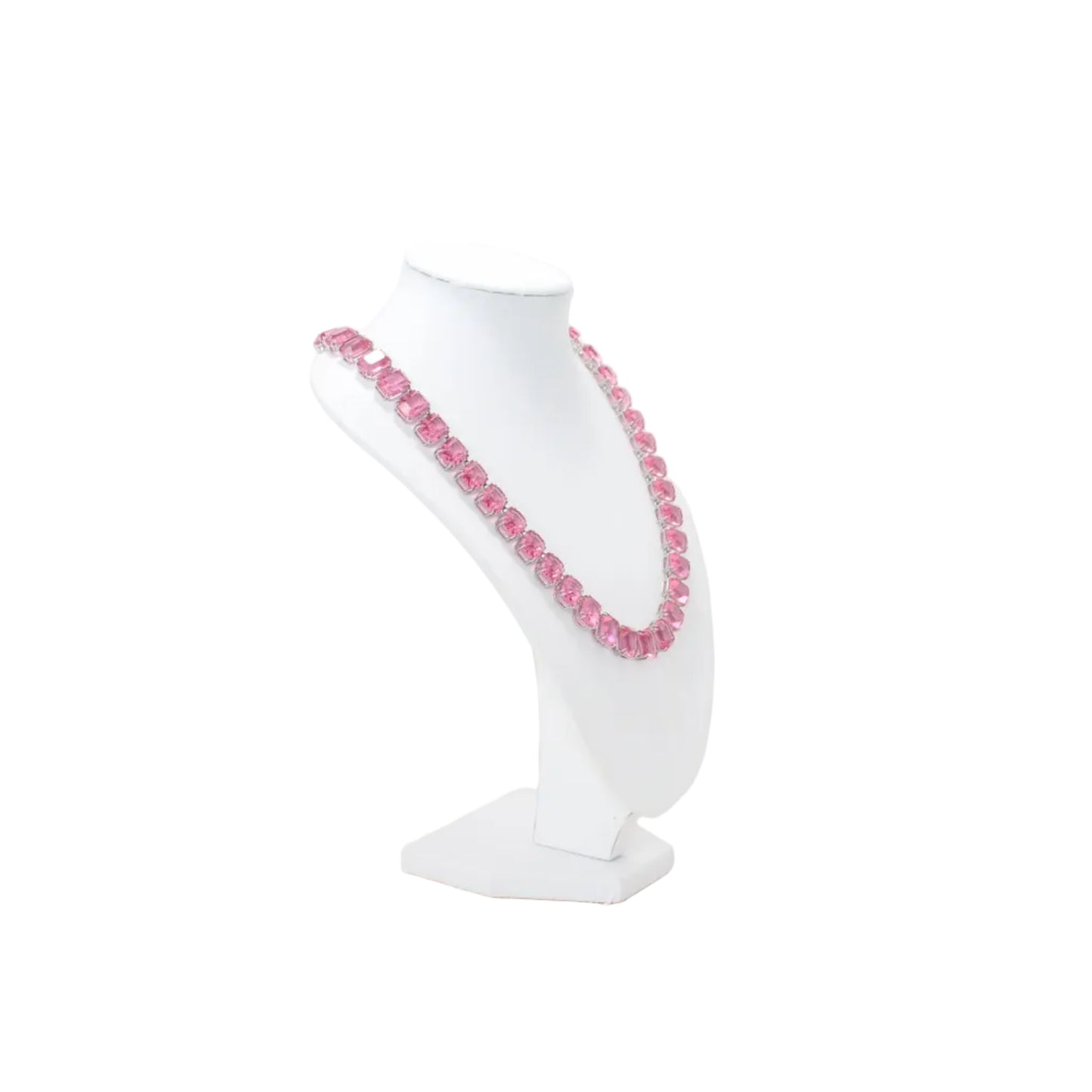 Milena Necklace Octagon Cut pink Rhodium