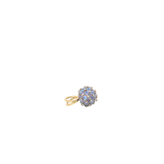 curiosa Cocktail Ring Triangle cut Blue,Gold-tone Plated 7,5