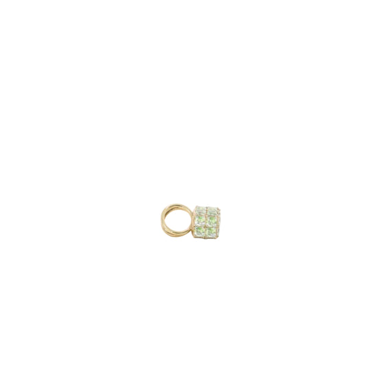 Curiosa Cocktail Square Cut Green Gold - Tone Plated 8