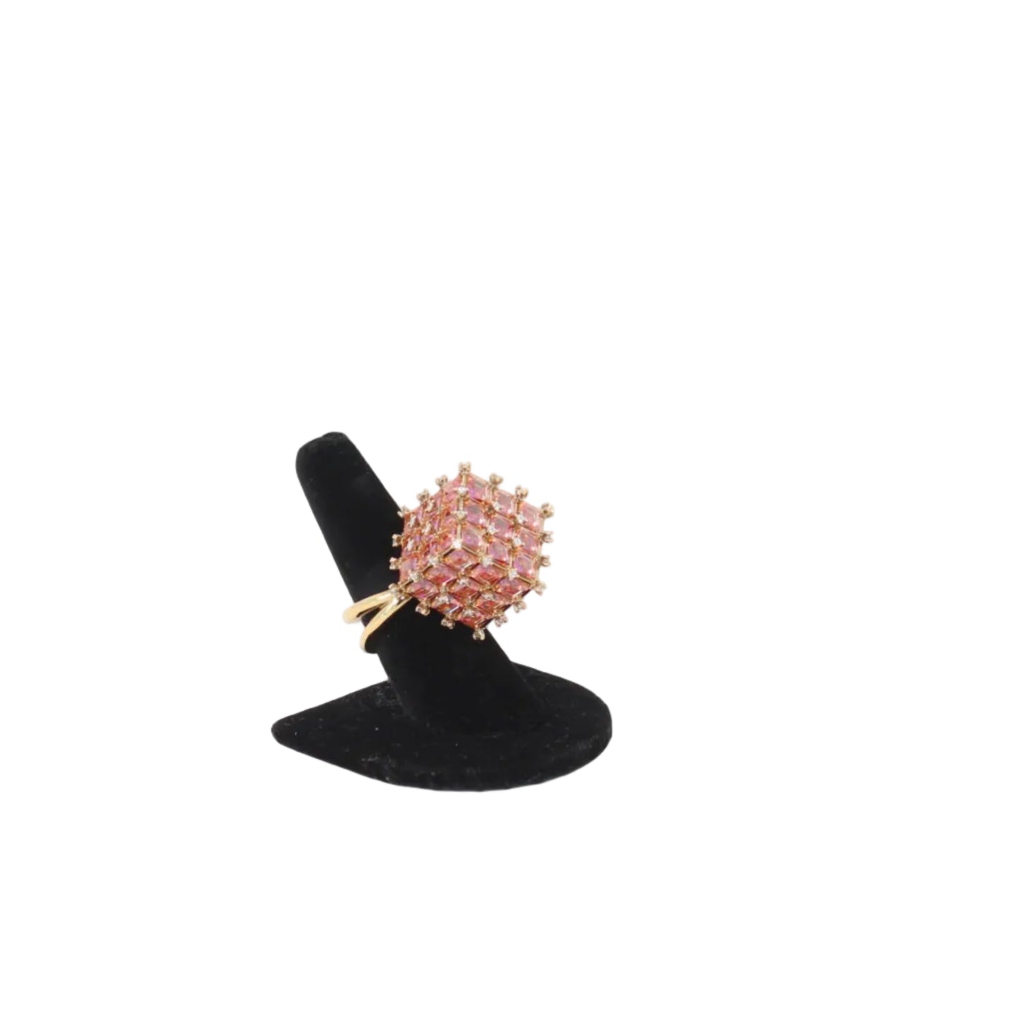 Curiosa Cocktail Cubic Zirconia Gold Tone Plated 7.5