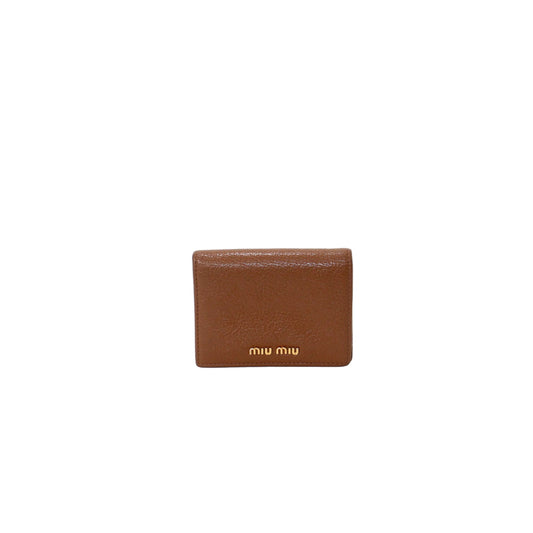 Miu Miu Wallet Camel in leather