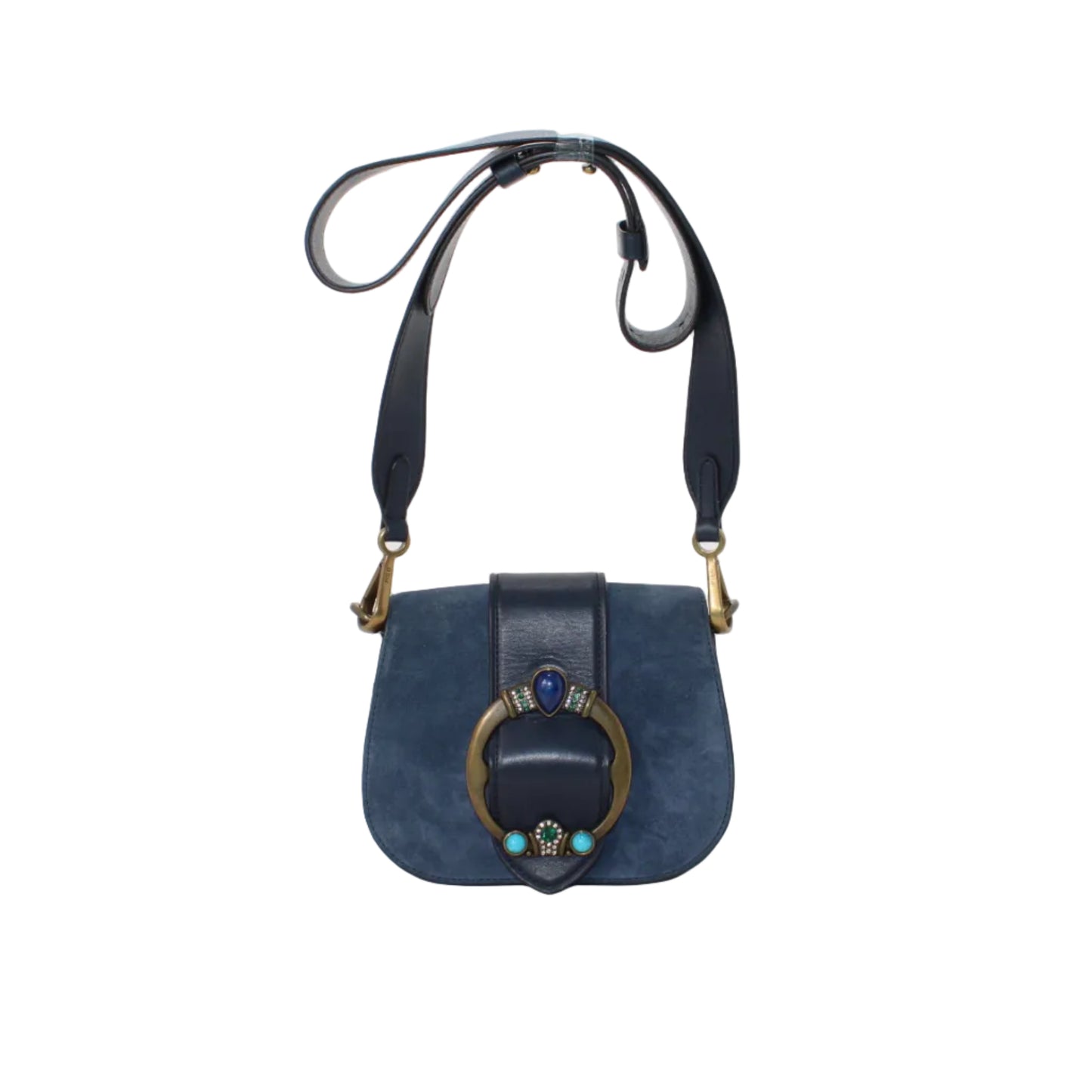 Ralph Lauren Jeweled Suede Lennox bag            