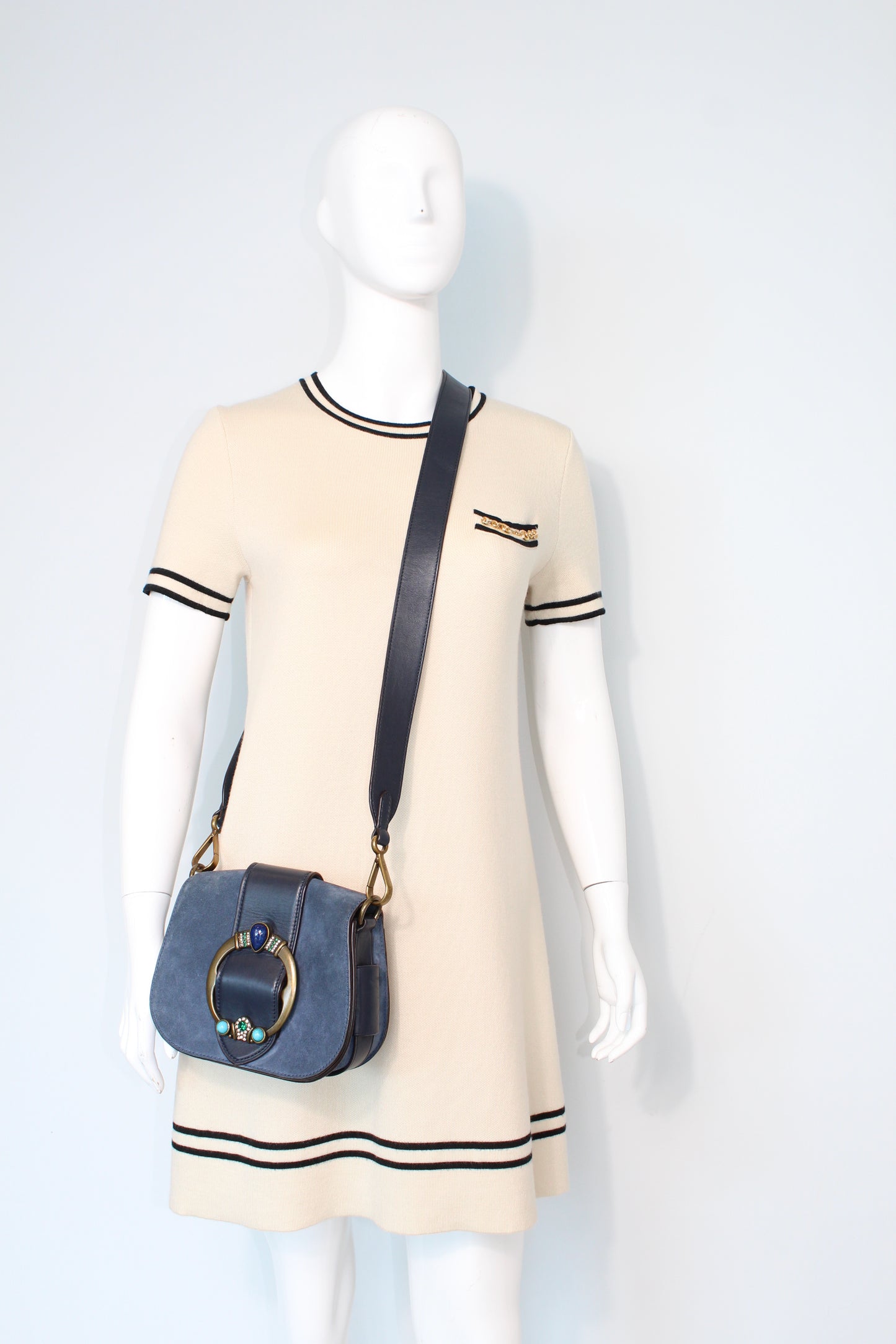 Ralph Lauren Jeweled Suede Lennox bag            