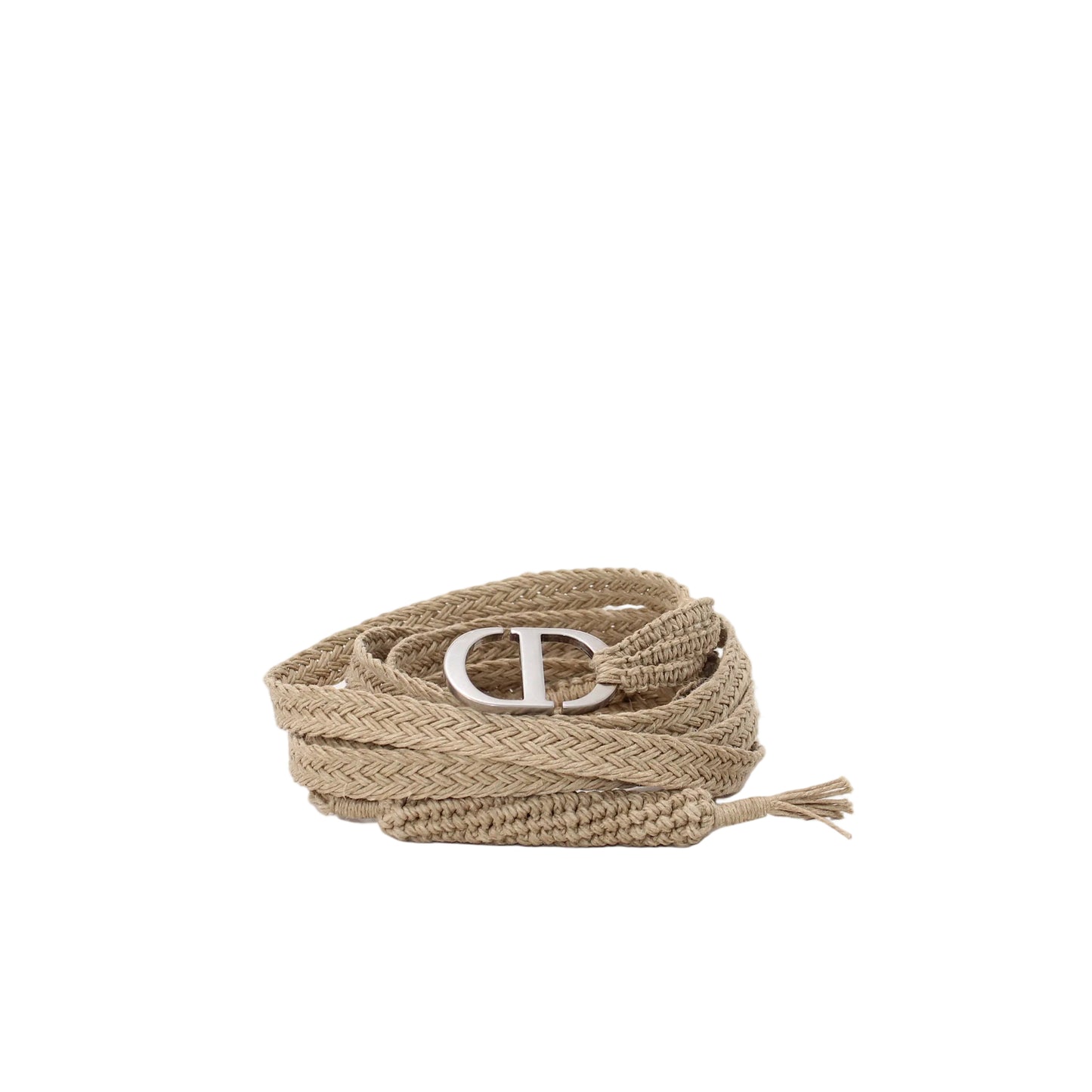 Christian Dior Skinny Raffia Belt   