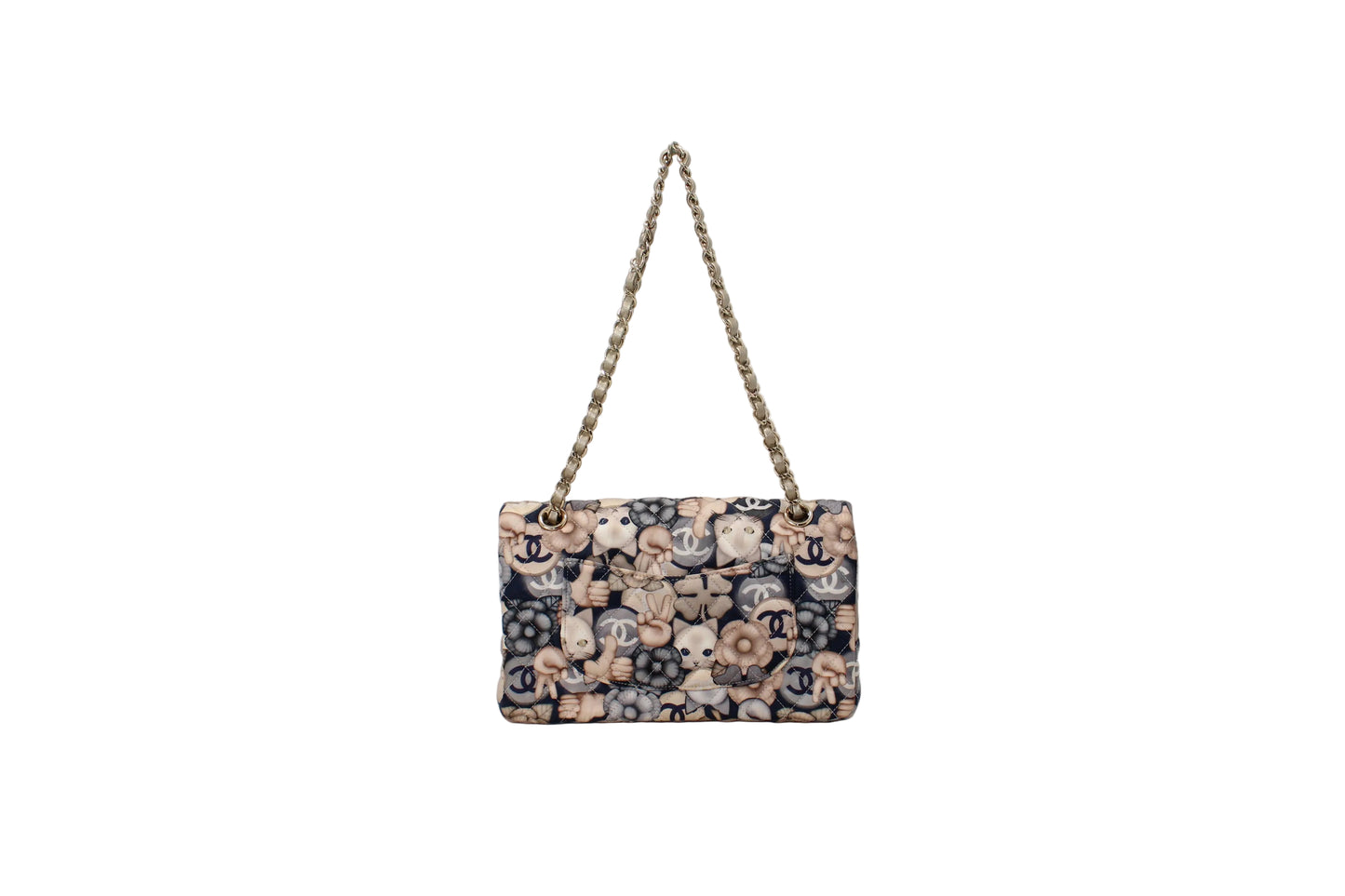 Chanel Classic flap bag Cat/peace Emoticon