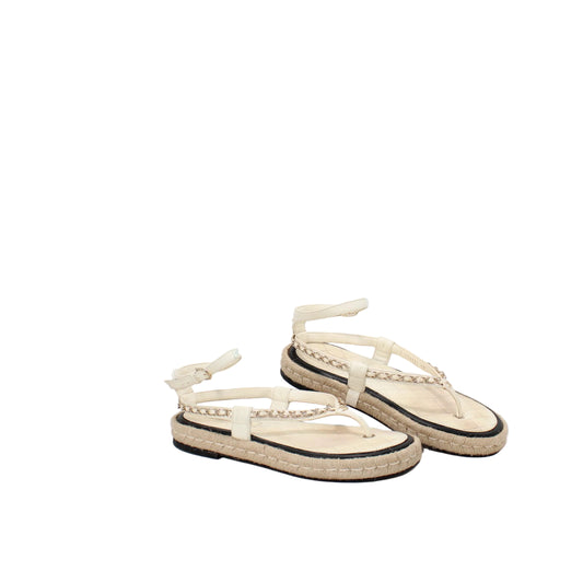 Chanel Interlocking Thong Espadrilles 40