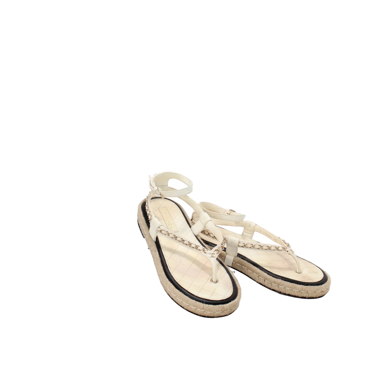 Chanel Interlocking Thong Espadrilles 40