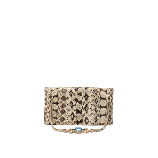 Roberto Cavalli snake skin clutch  