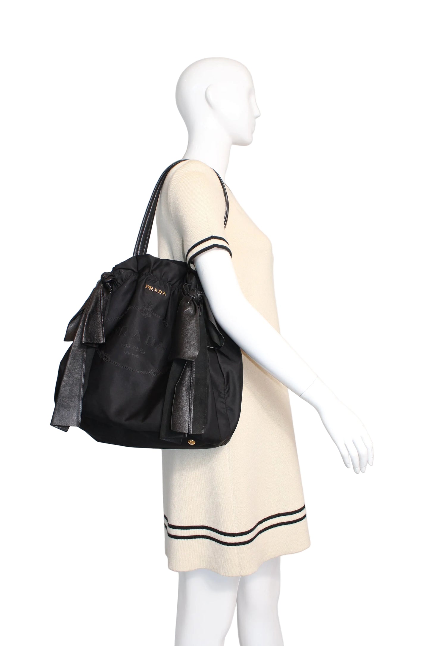 Prada Nylon Bow Shoulder Bag
