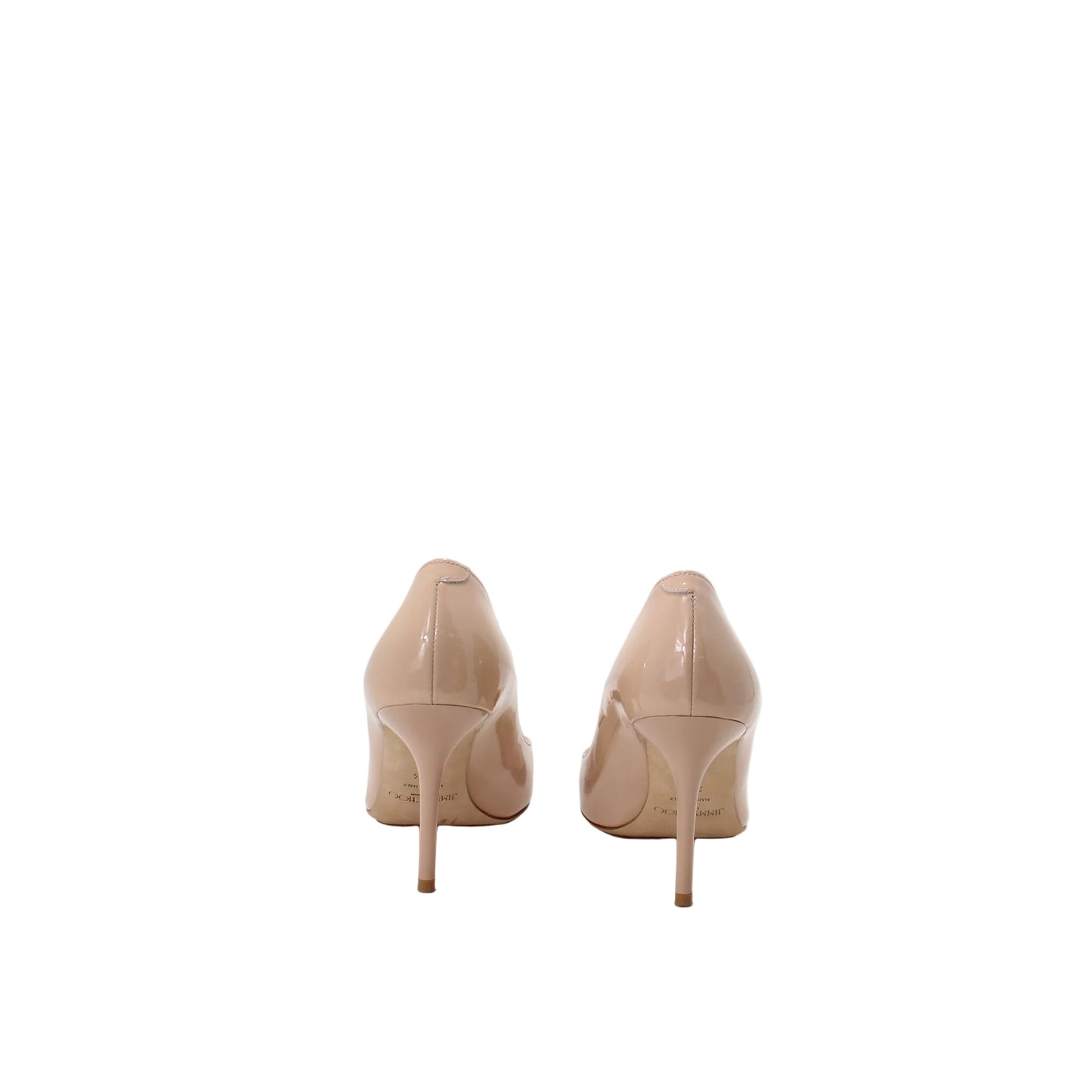 Jimmy Choo Patent Leather Studded Accents Pumps  36.5