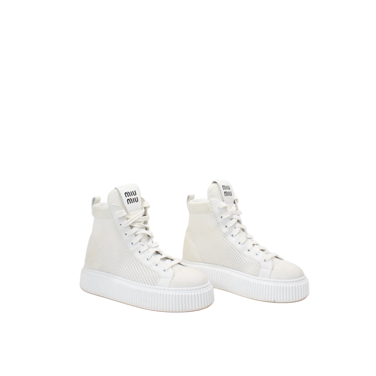Miu Miu Mesh Colorblock Pattern Sneakers  38