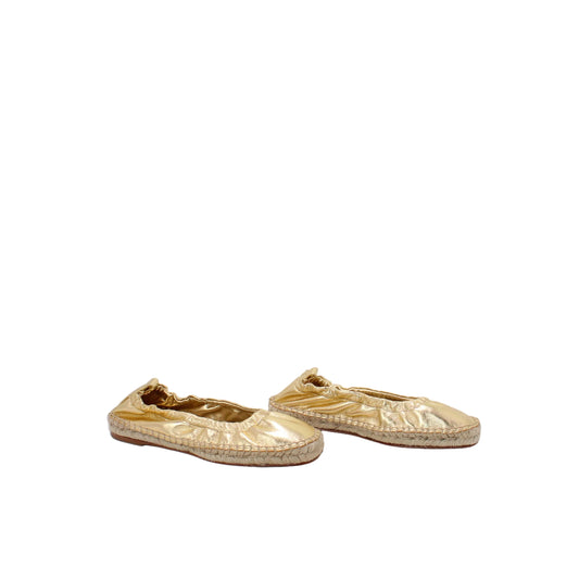 Saks fifth avenue golden loafers 36.5