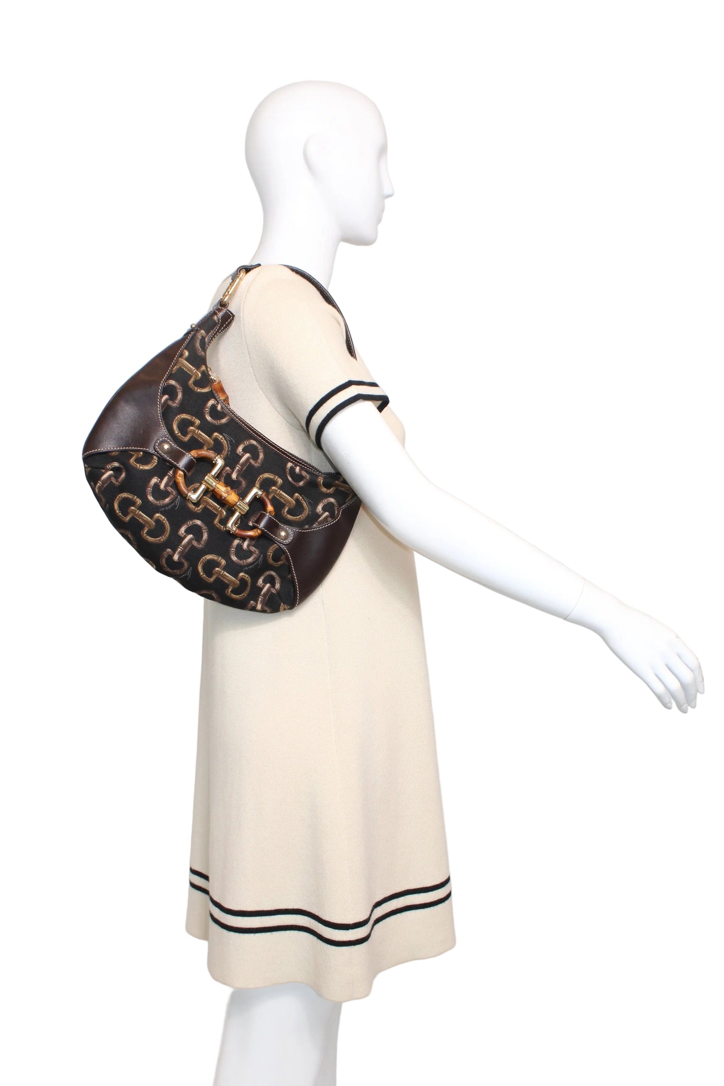 Gucci Printed Bamboo Jackie Bag