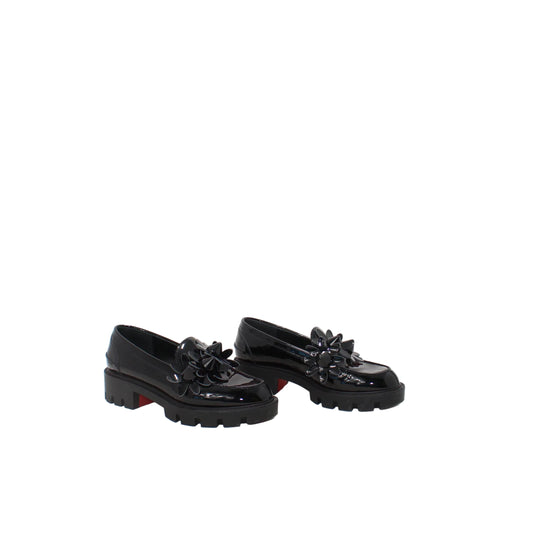 Christian Louboutin Spike Accents Patent Leather Loafers  36