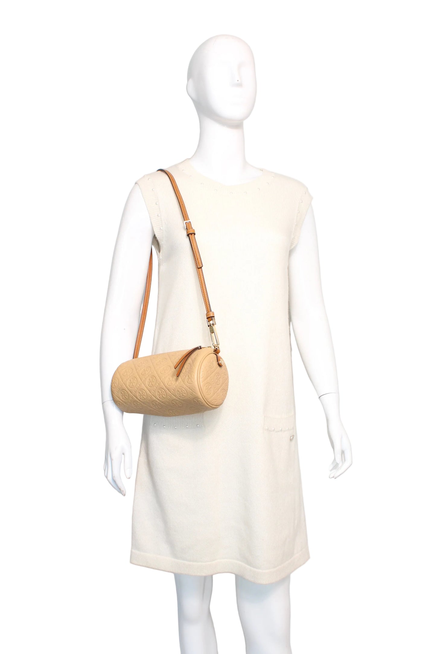 Tory Burch Pebbled Cylinder