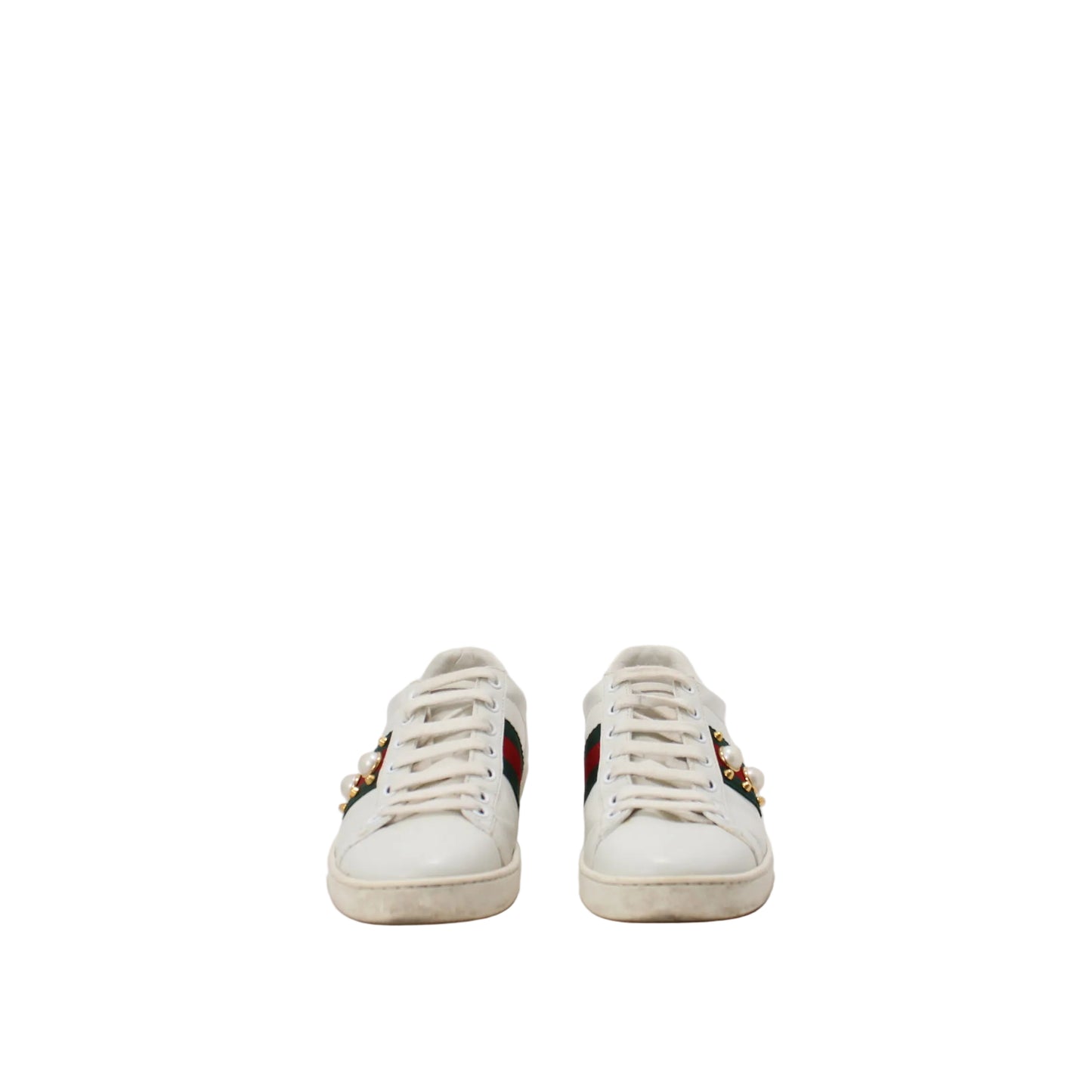 Gucci Ace Pearls Studded Sneakers 36
