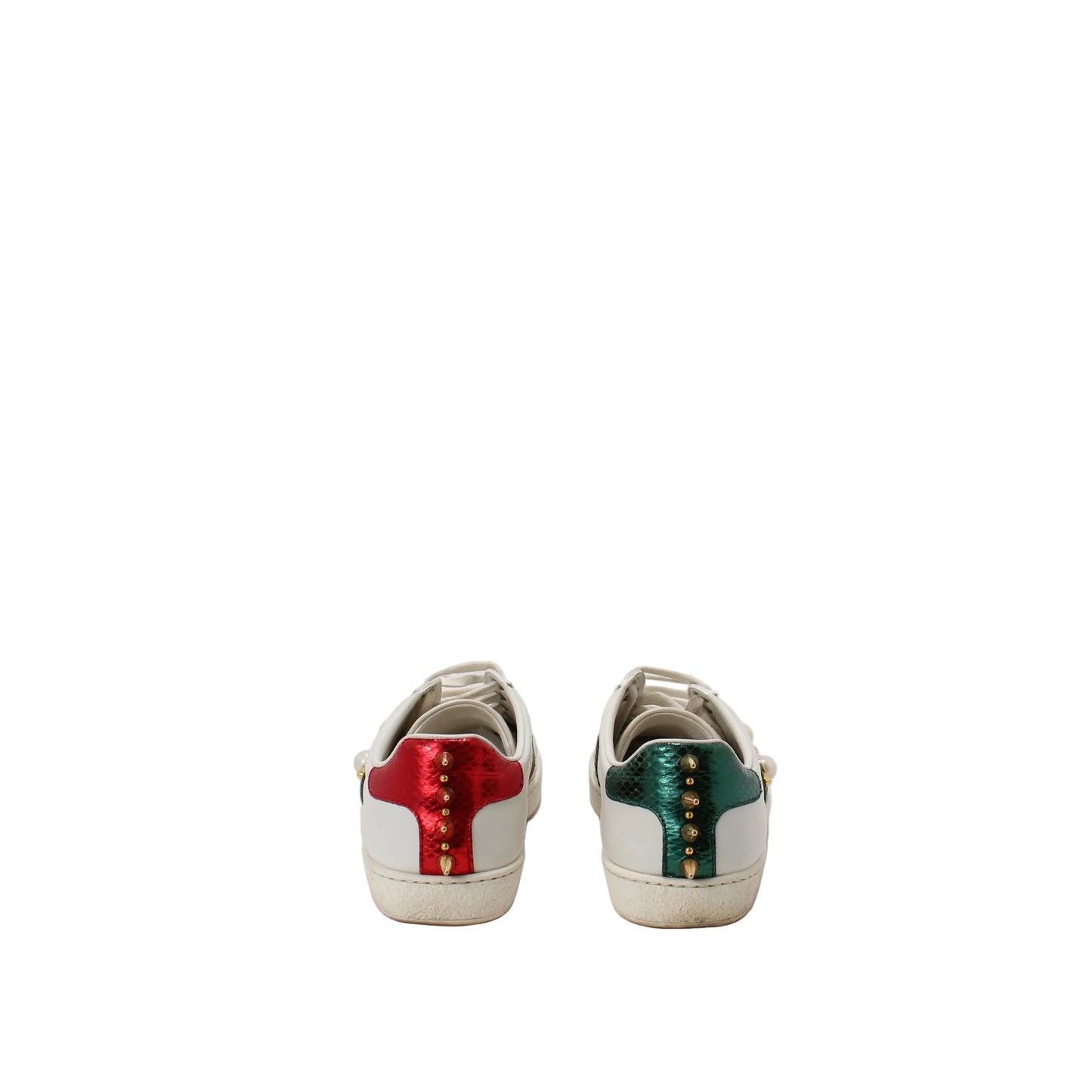 Gucci Ace Pearls Studded Sneakers 36
