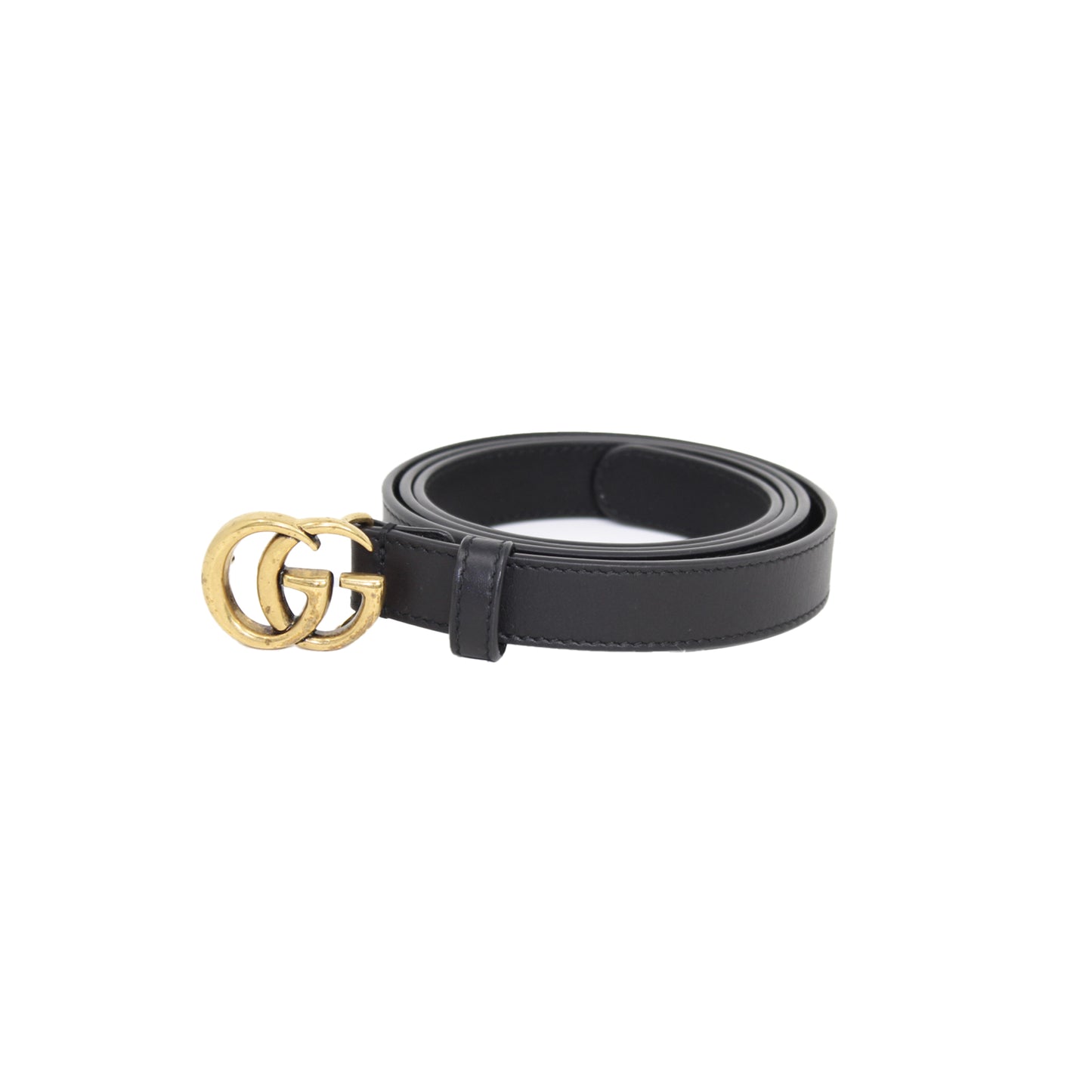 Belt Gucci Mini Black 42.5"  / 108cm With Box And Dustbag